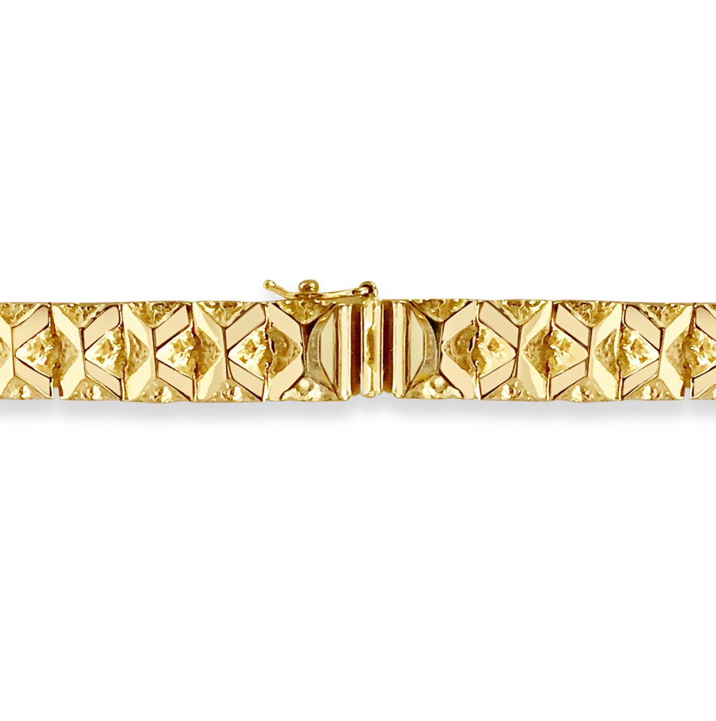 Handmade Solid Gold Nugget Bracelet , 9mm