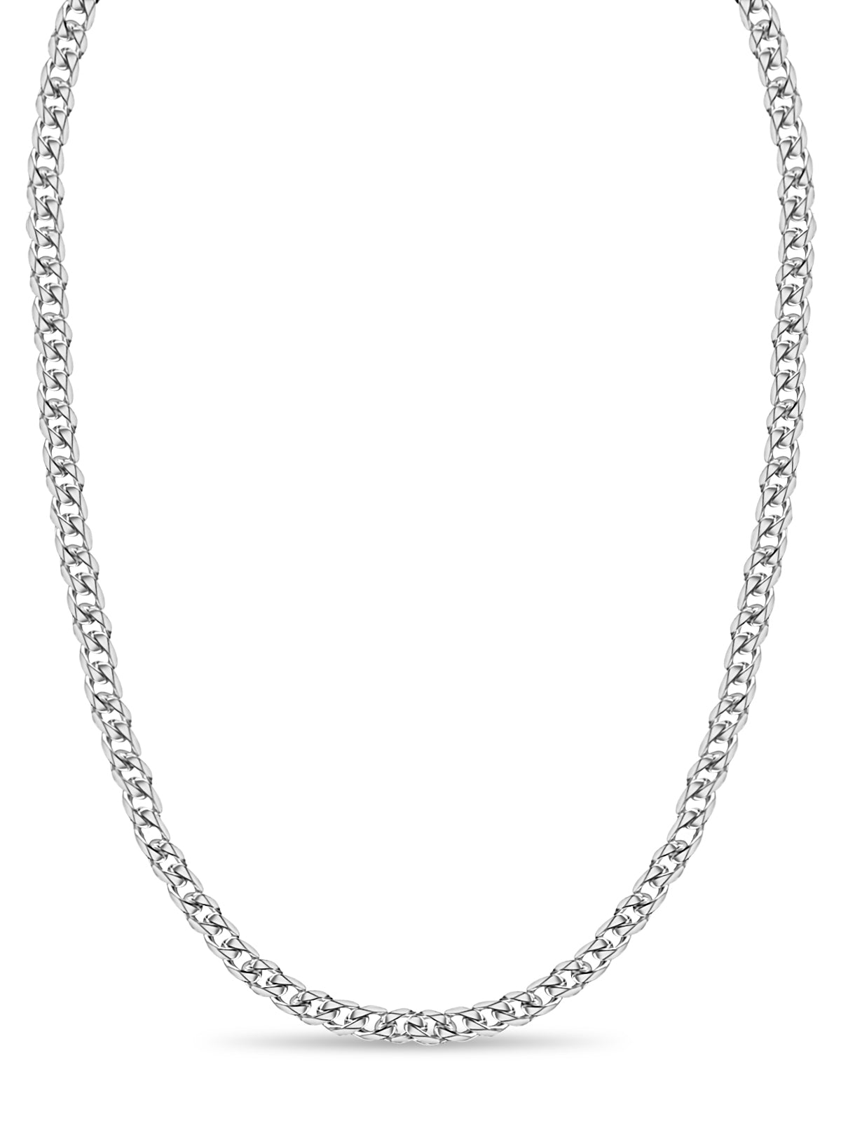 Handmade Solid Gold Curb Necklace , 17mm
