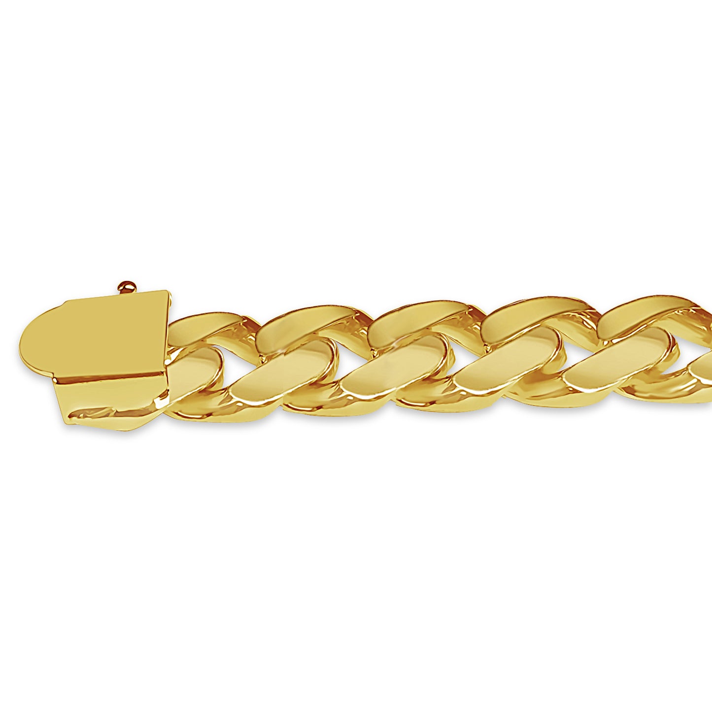 Handmade Solid Gold Diamond ID Curb Bracelet , 10mm