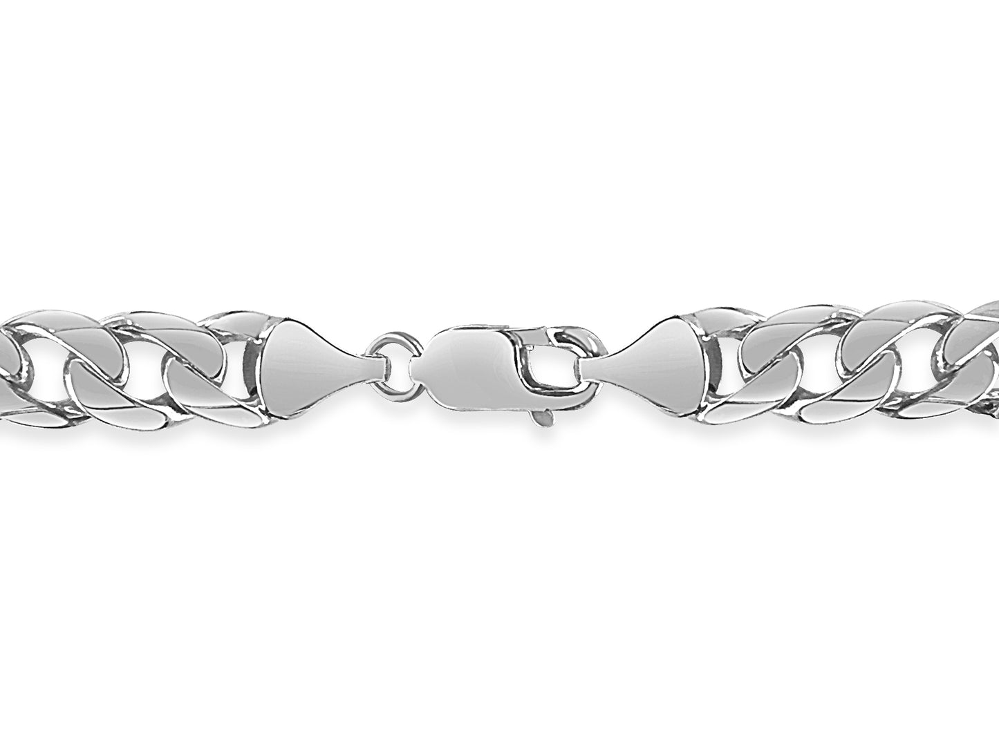 Handmade Solid Gold Curb Bracelet , 9mm