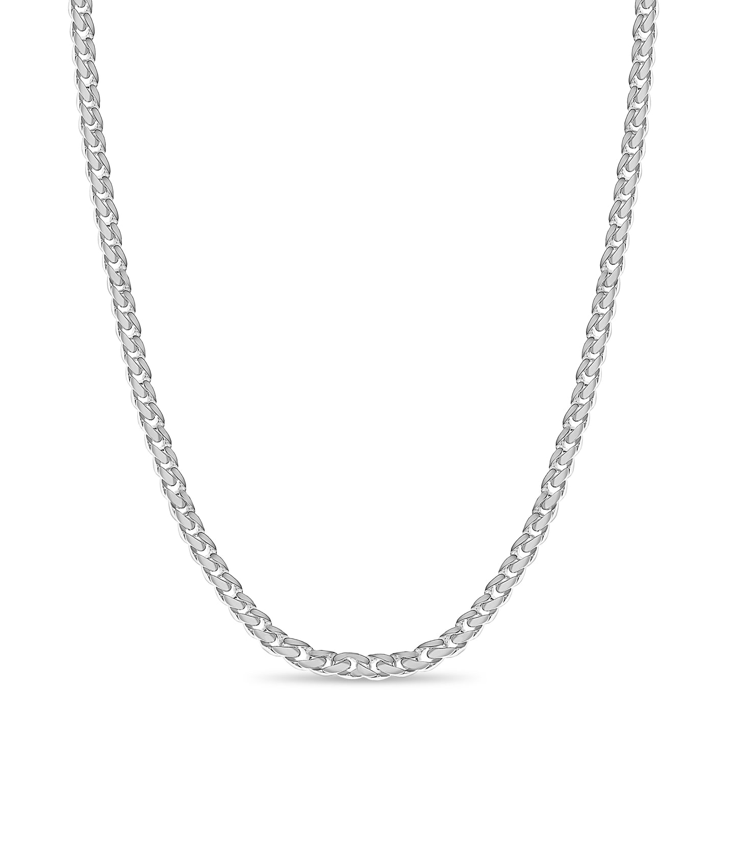 Handmade Solid Gold Curb Necklace , 9mm