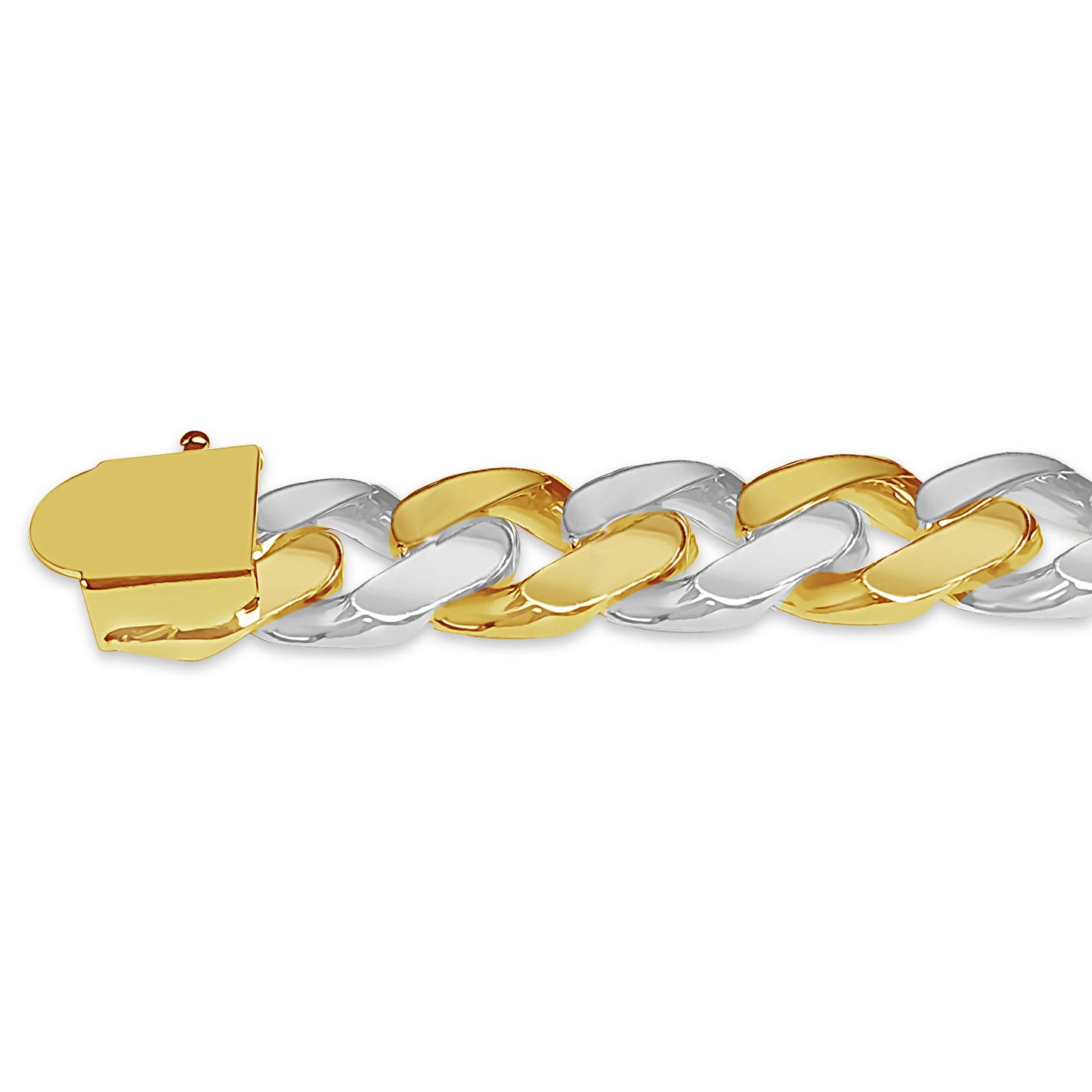 Handmade Solid Gold Diamond ID Curb Bracelet , 10mm