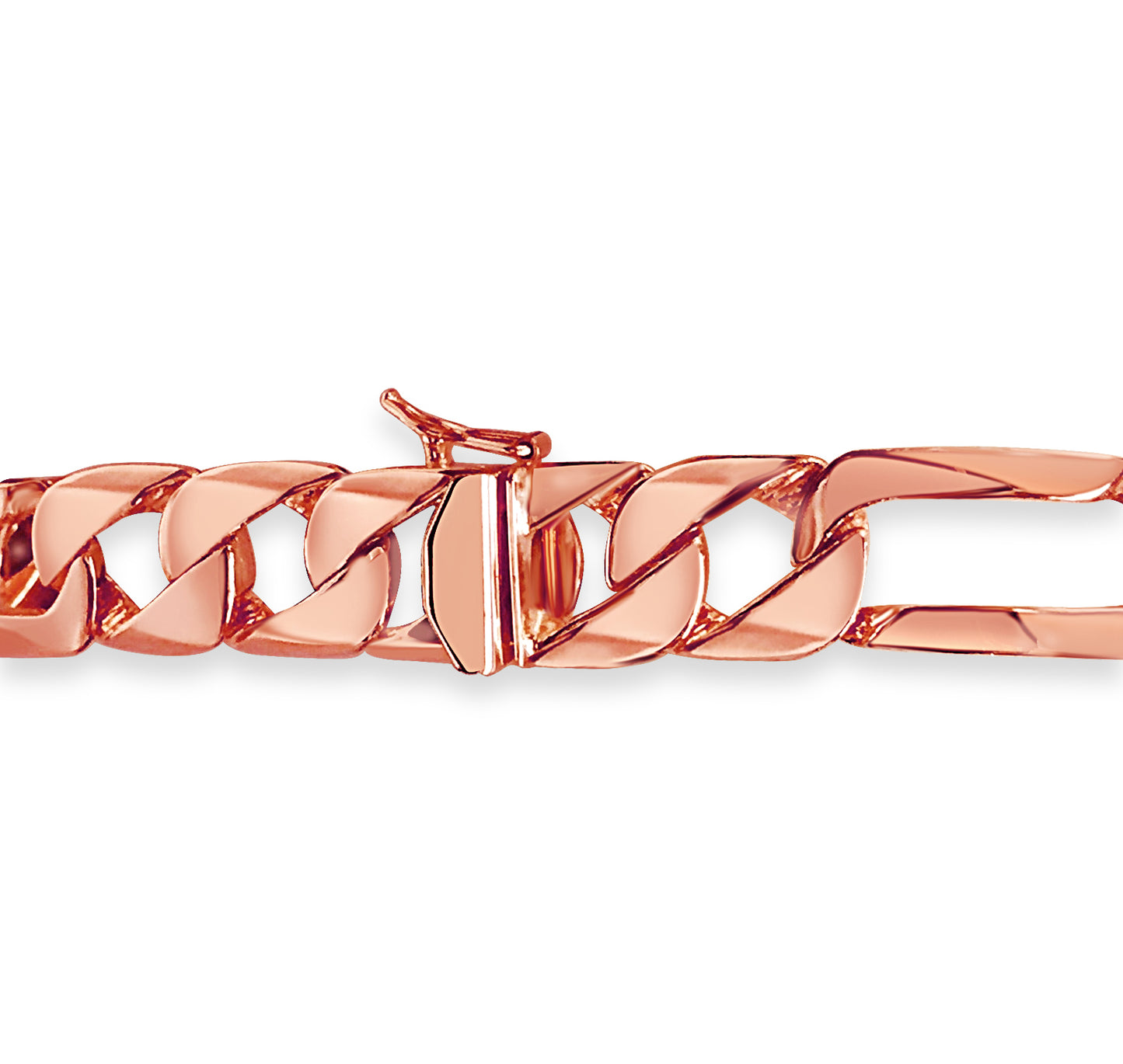 Handmade Solid Gold Figaro Bracelet , 12mm