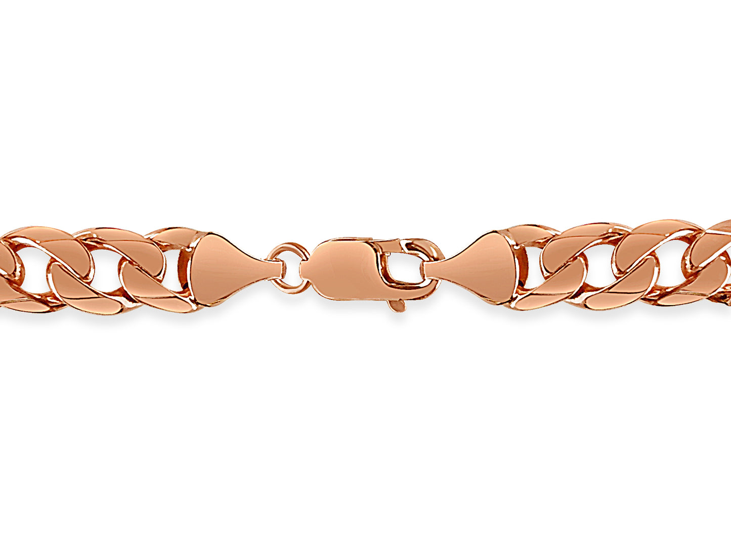 Handmade Solid Gold Curb Necklace , 9mm