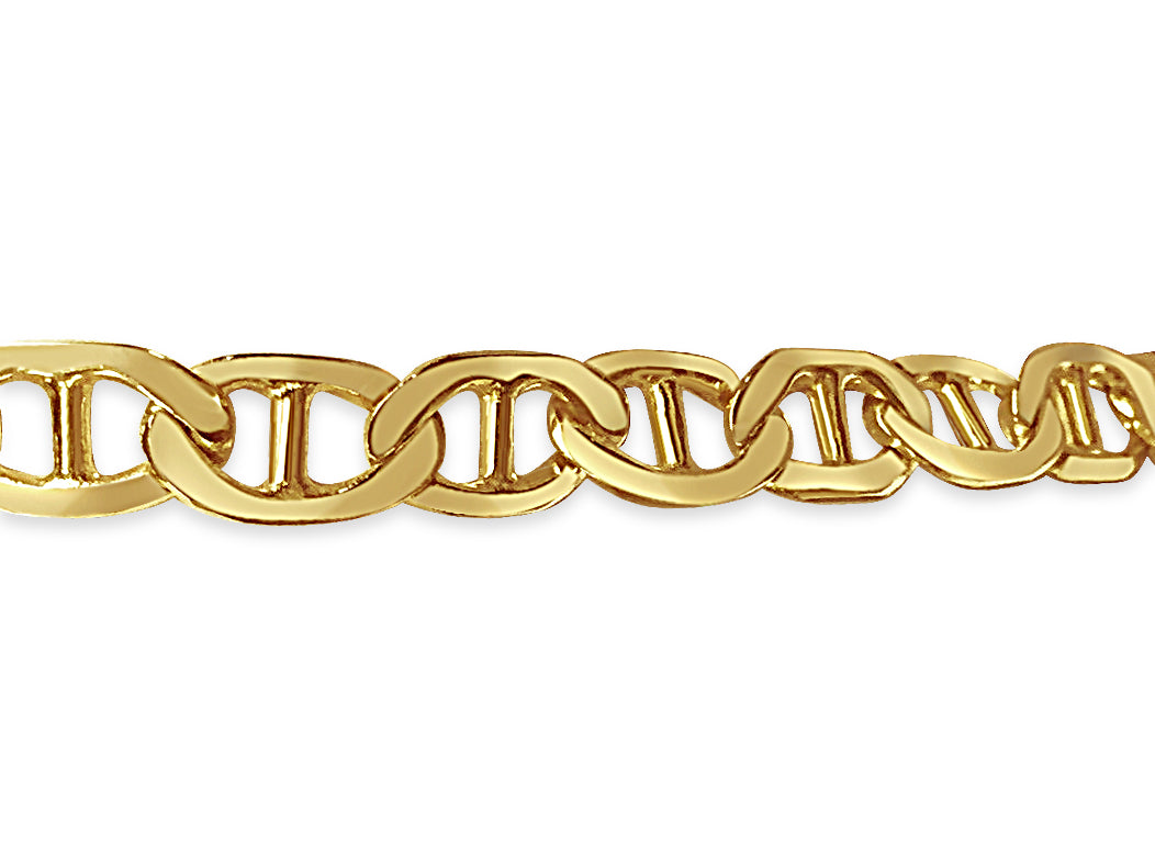 Handmade Solid Gold Mariner Necklace , 8mm