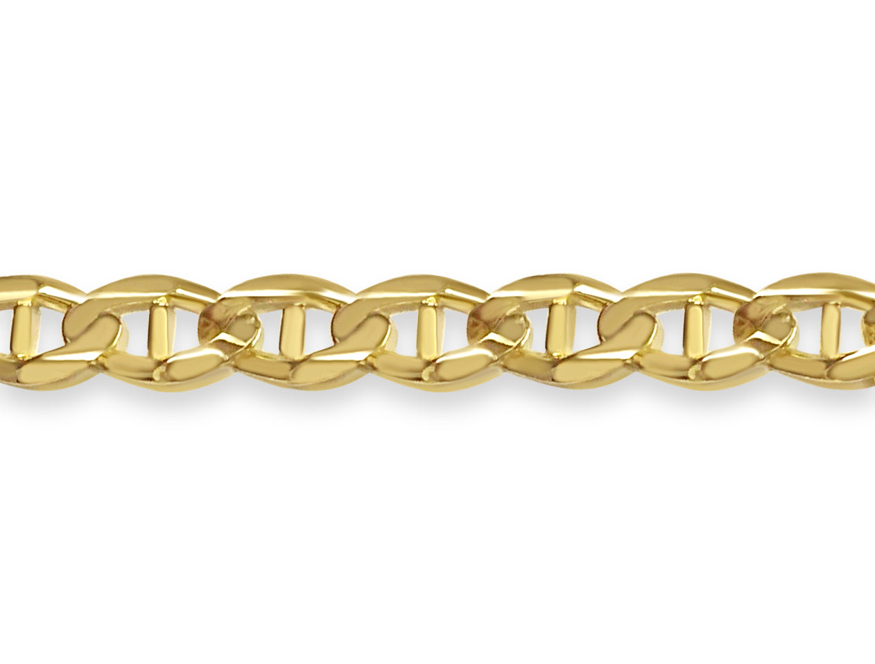 Handmade Solid Gold Anchor Mariner Necklace , 13mm