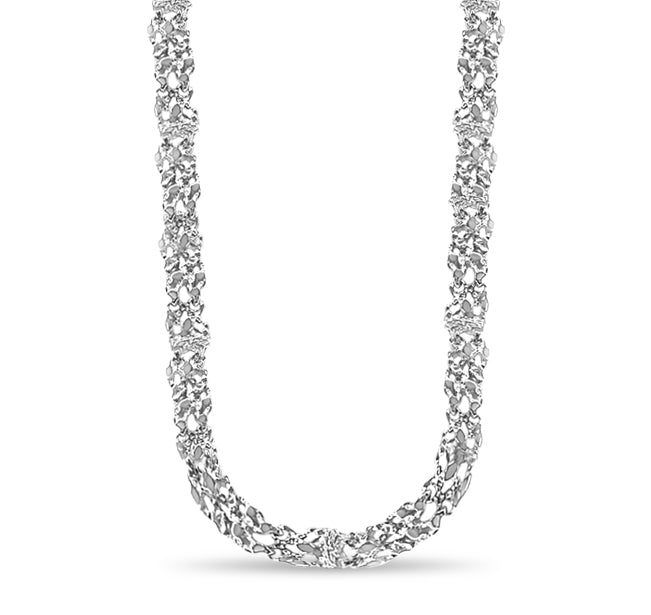 Handmade Solid Gold Nugget Necklace , 11mm