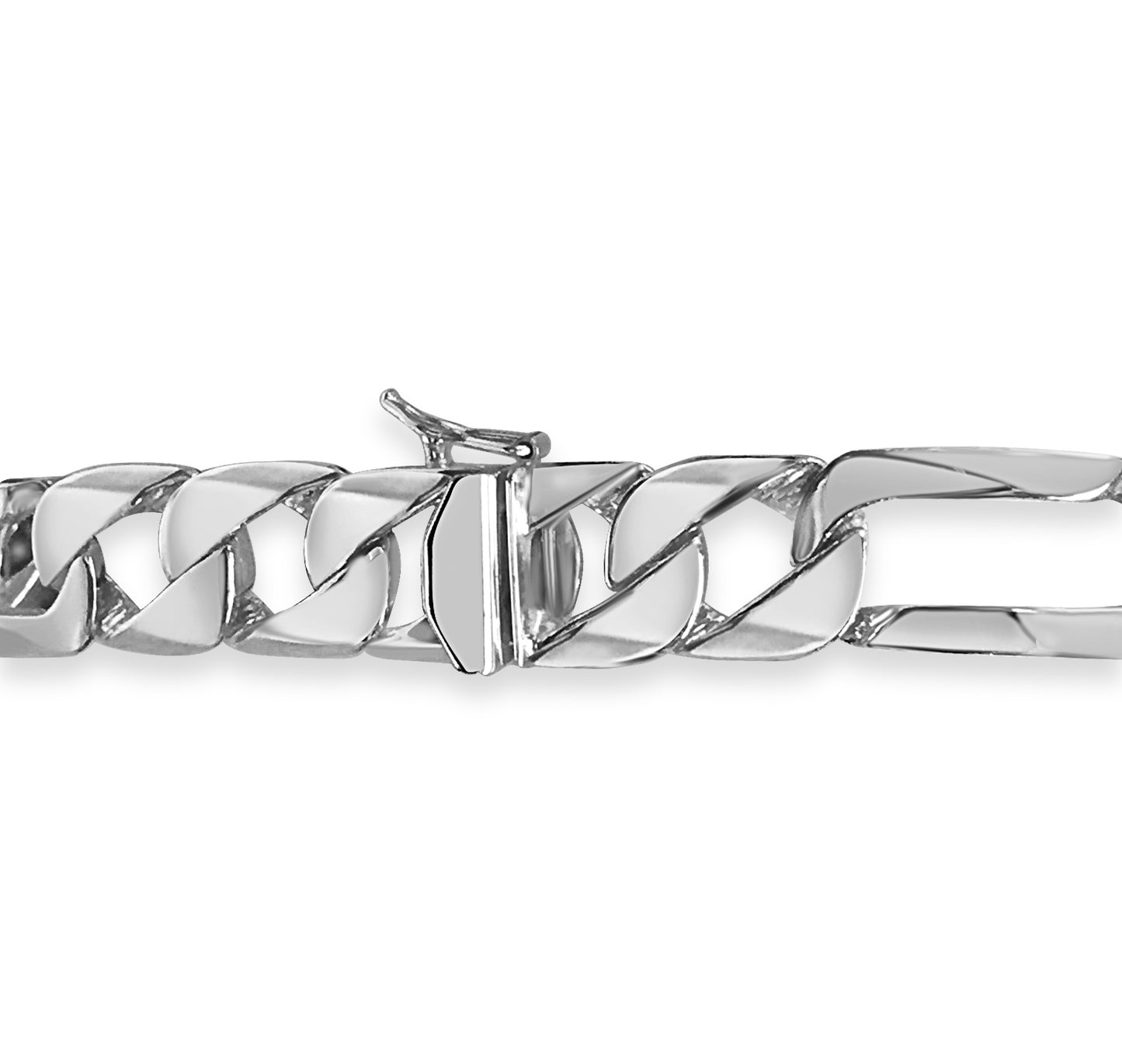 Handmade Solid Gold Figaro Bracelet , 12mm