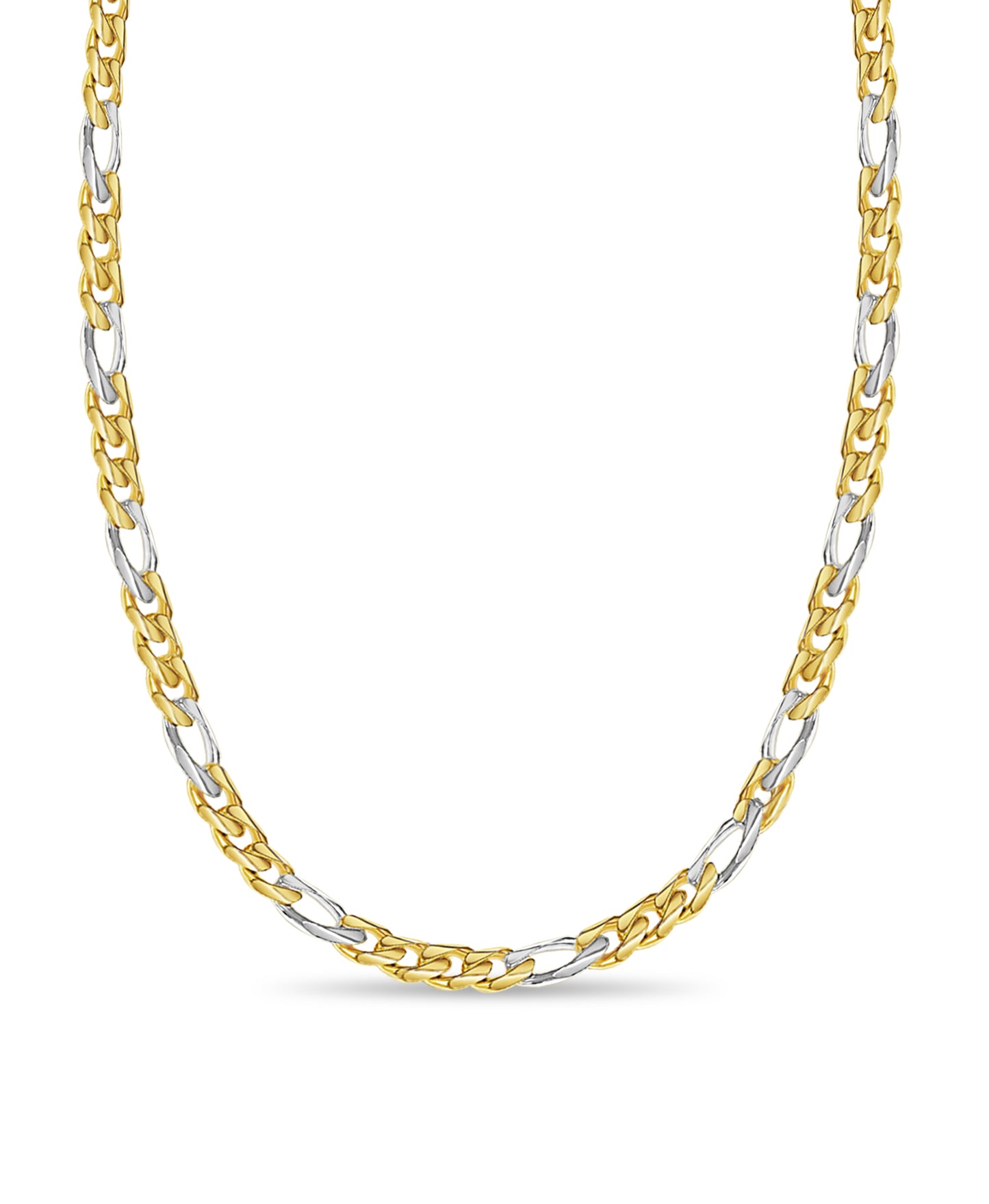 Handmade Solid Gold Figaro Necklace , 14mm