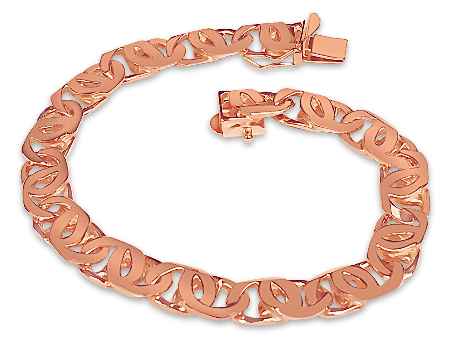 Handmade Solid Gold Tiger Eye Bracelet , 8mm