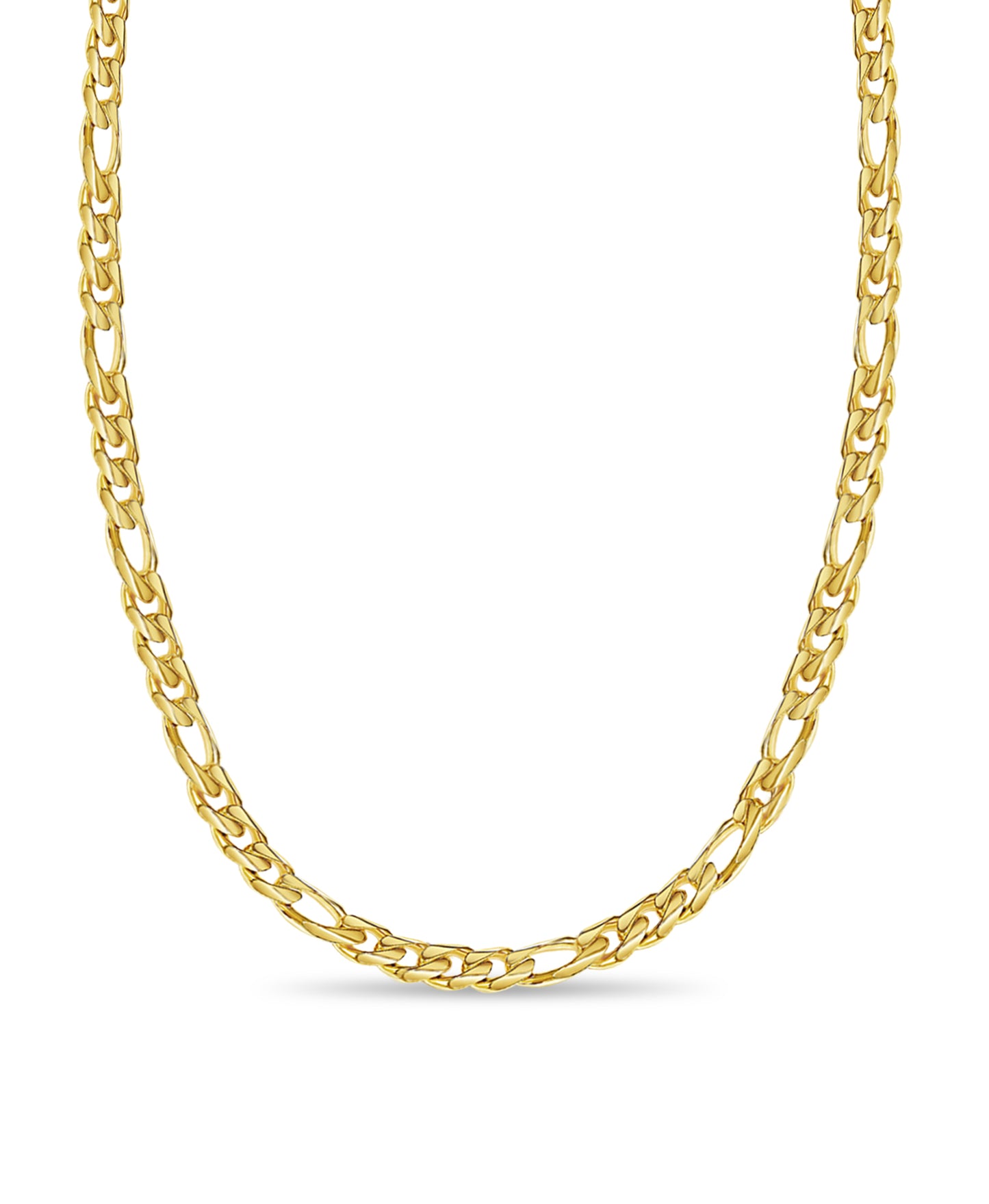Handmade Solid Gold Figaro Necklace , 14mm