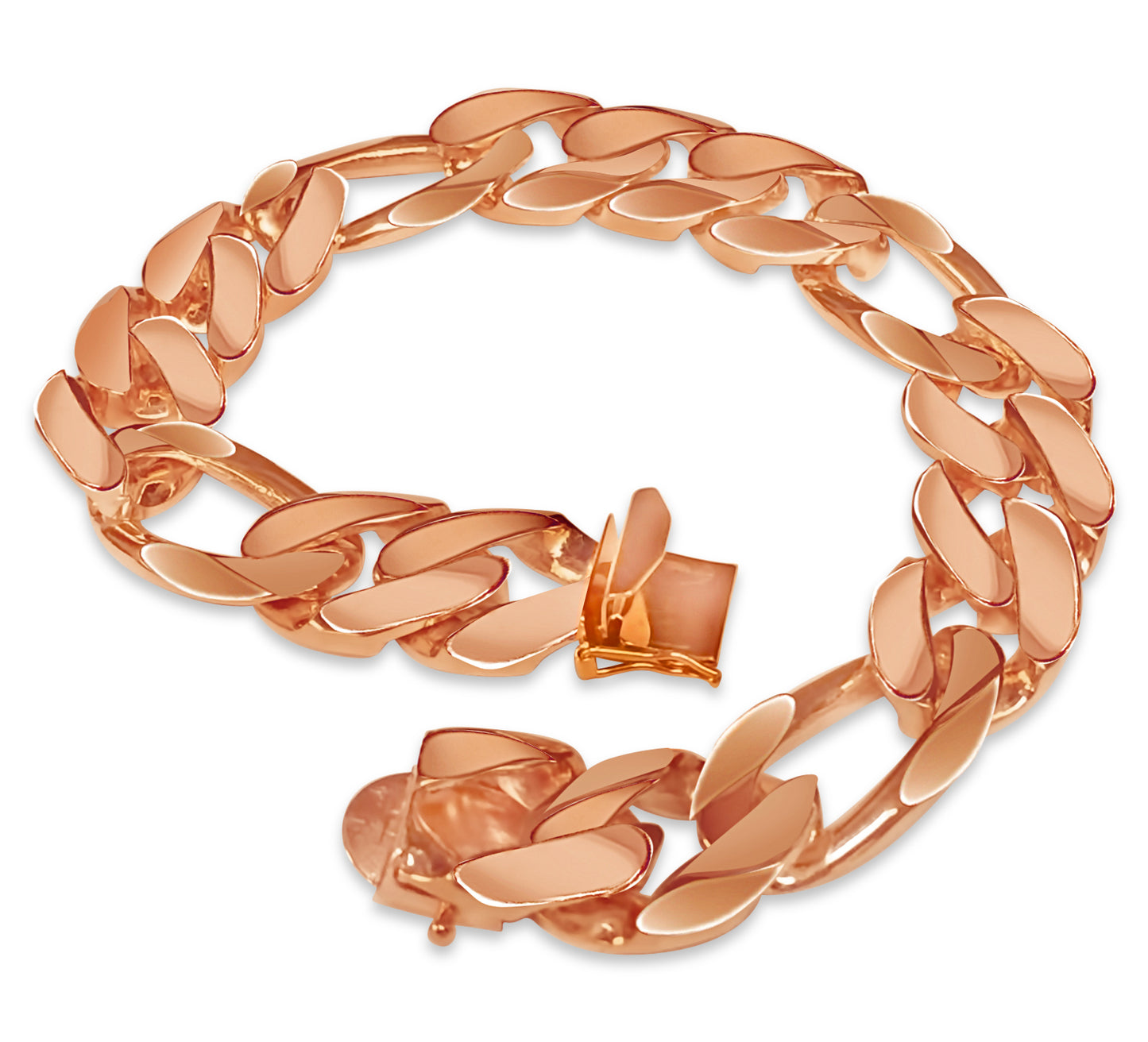 Handmade Solid Gold Figaro Bracelet , 16mm