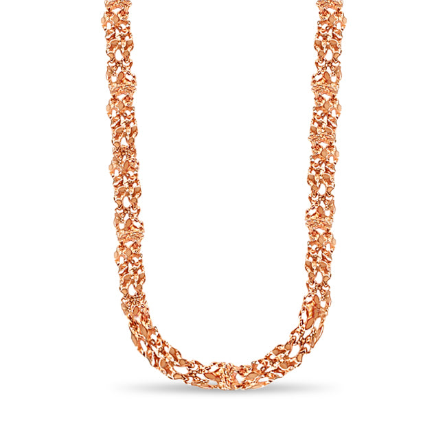 Handmade Solid Gold Nugget Necklace , 11mm