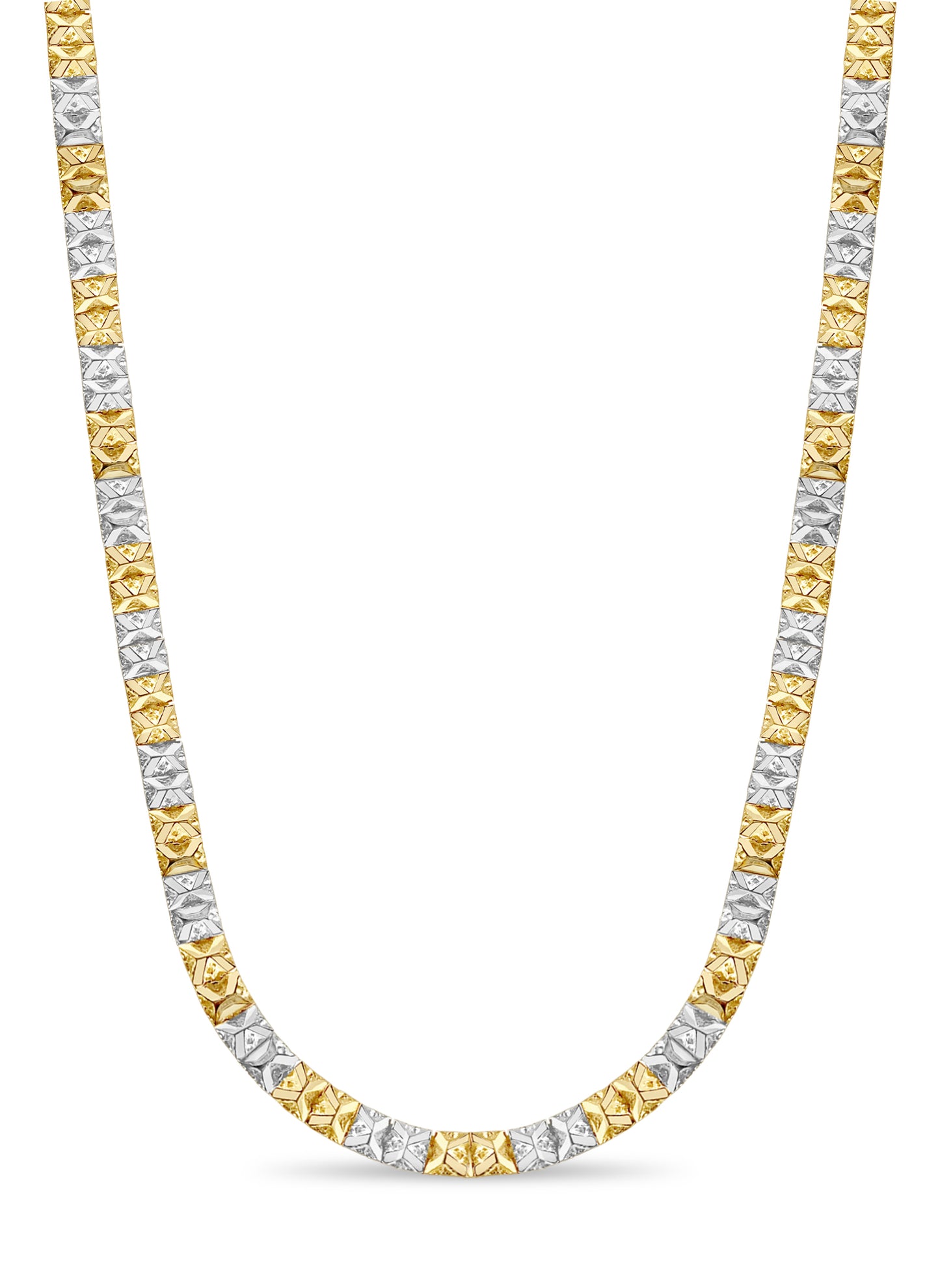 Handmade Solid Gold Nugget Necklace , 9mm