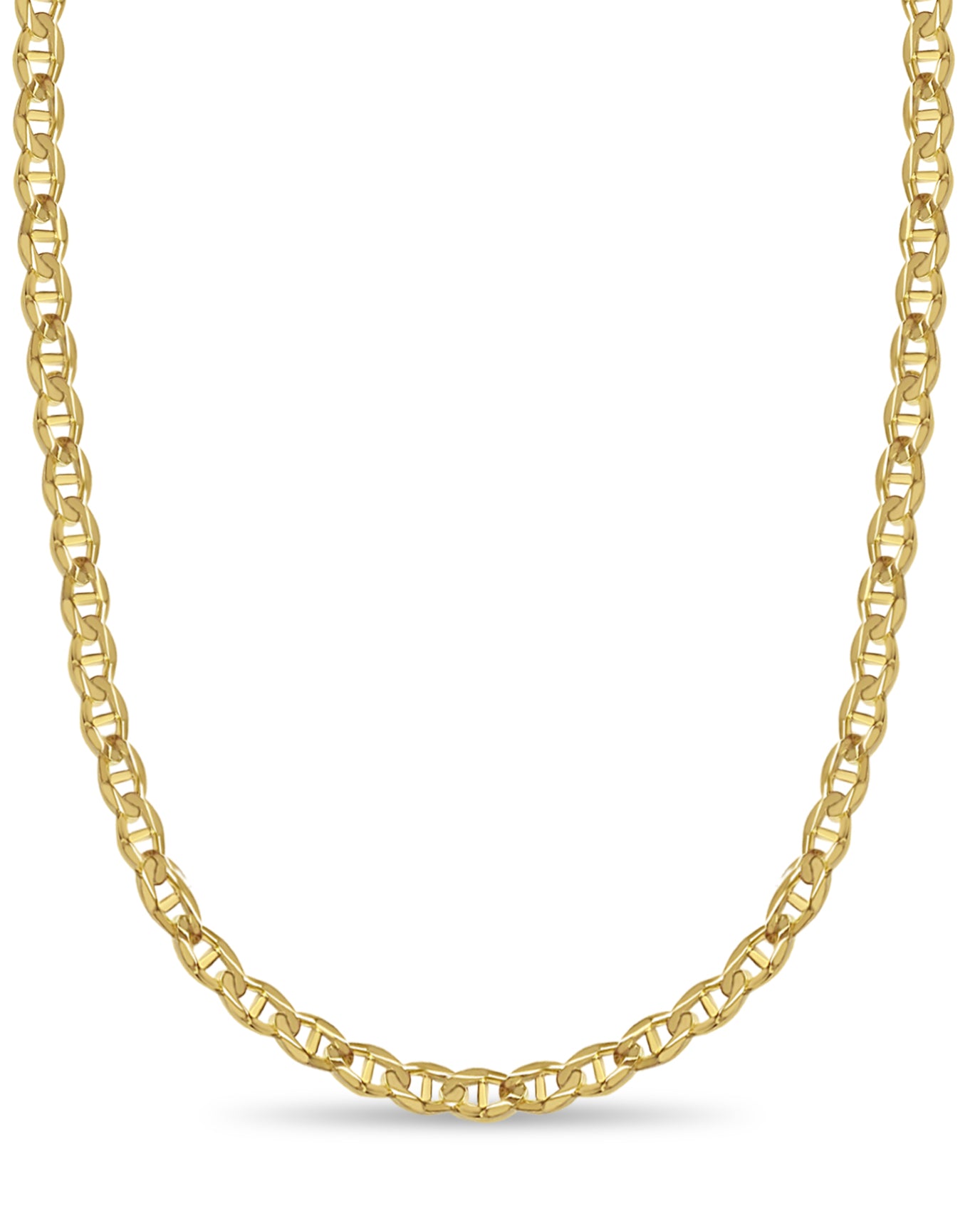 Handmade Solid Gold Anchor Mariner Necklace , 13mm
