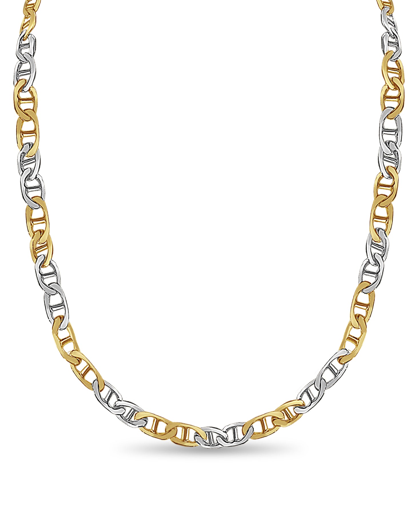 Handmade Solid Gold Mariner Necklace , 8mm