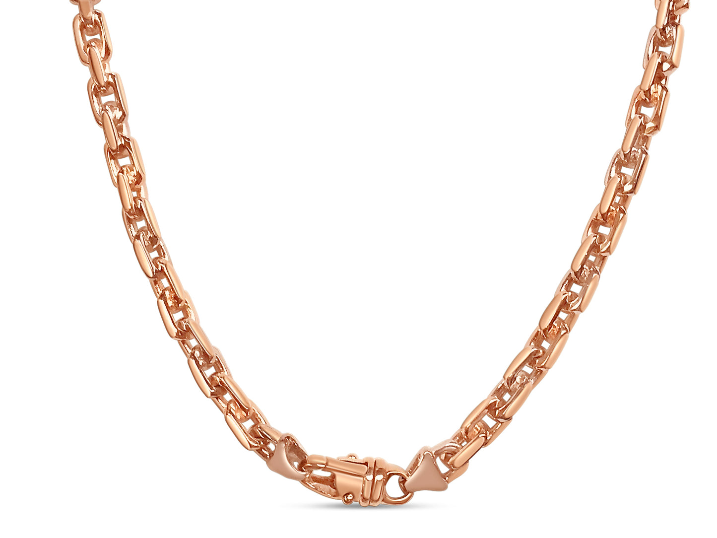 Handmade Solid Gold Fancy Rolo Necklace , 8mm