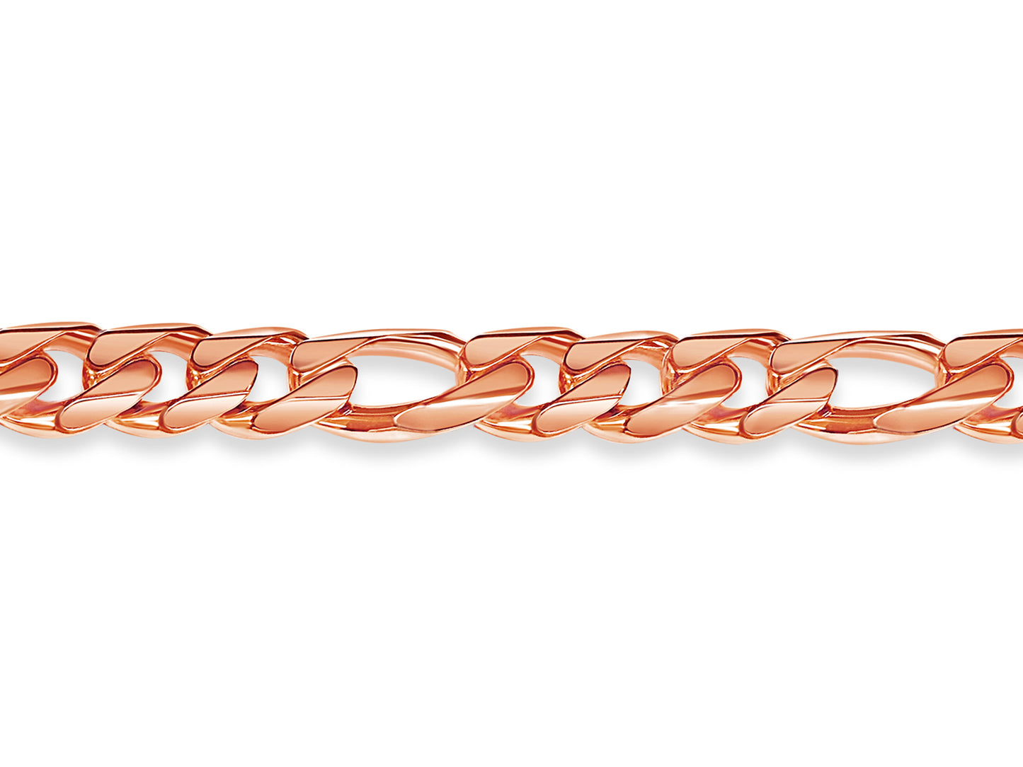 Handmade Solid Gold Figaro Bracelet , 14mm