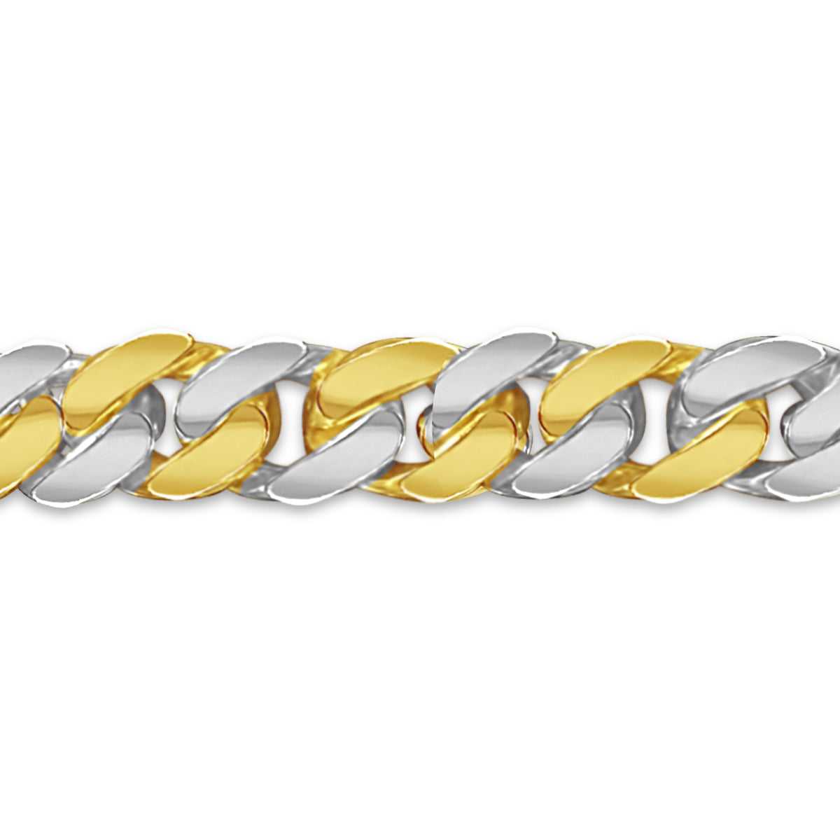 Handmade Solid Gold Curb Necklace , 9mm