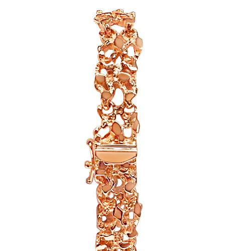 Handmade Solid Gold Nugget Bracelet , 11mm