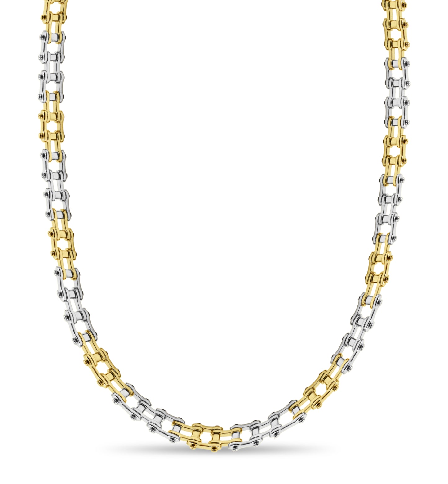 Handmade Solid Gold Motorcycle/Bike Chain Necklace , 20mm