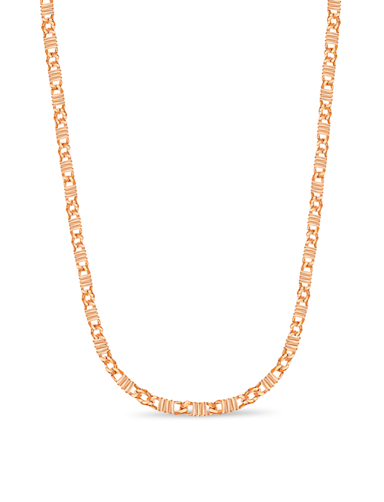 Handmade Solid Gold Curb Necklace , 9mm