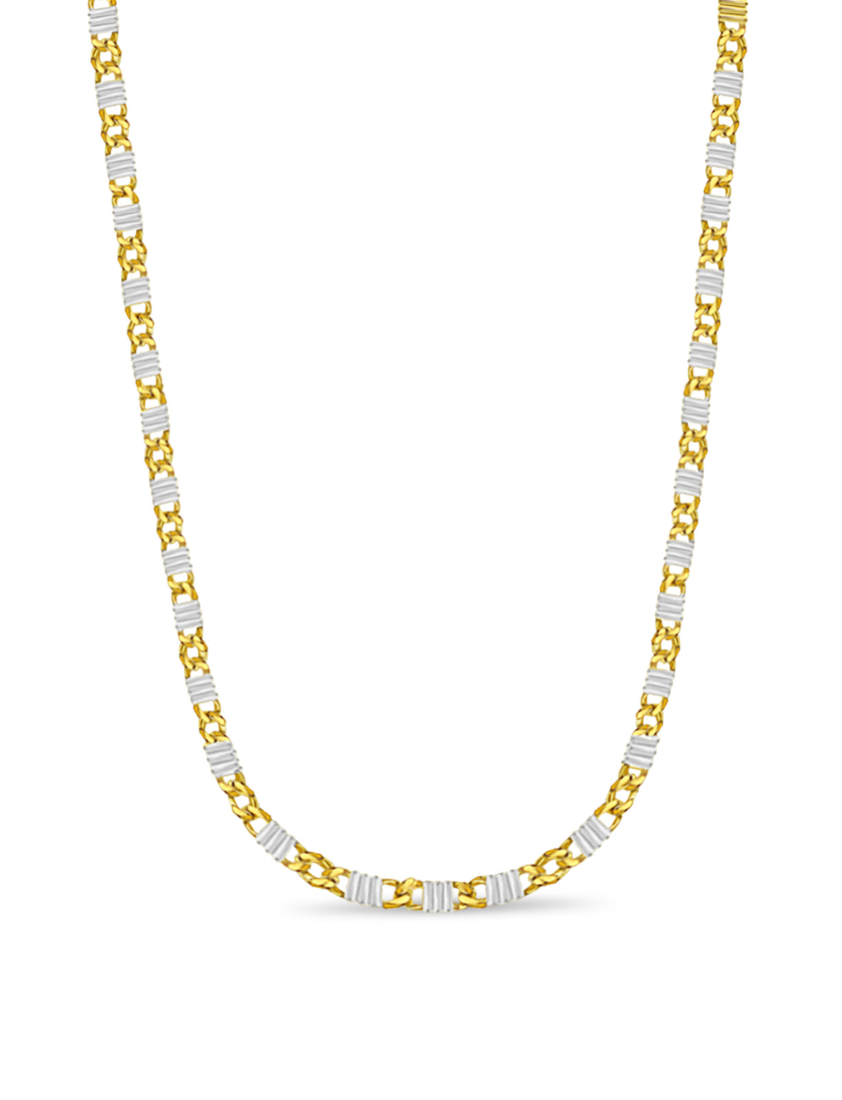 Handmade Solid Gold Curb Necklace , 9mm
