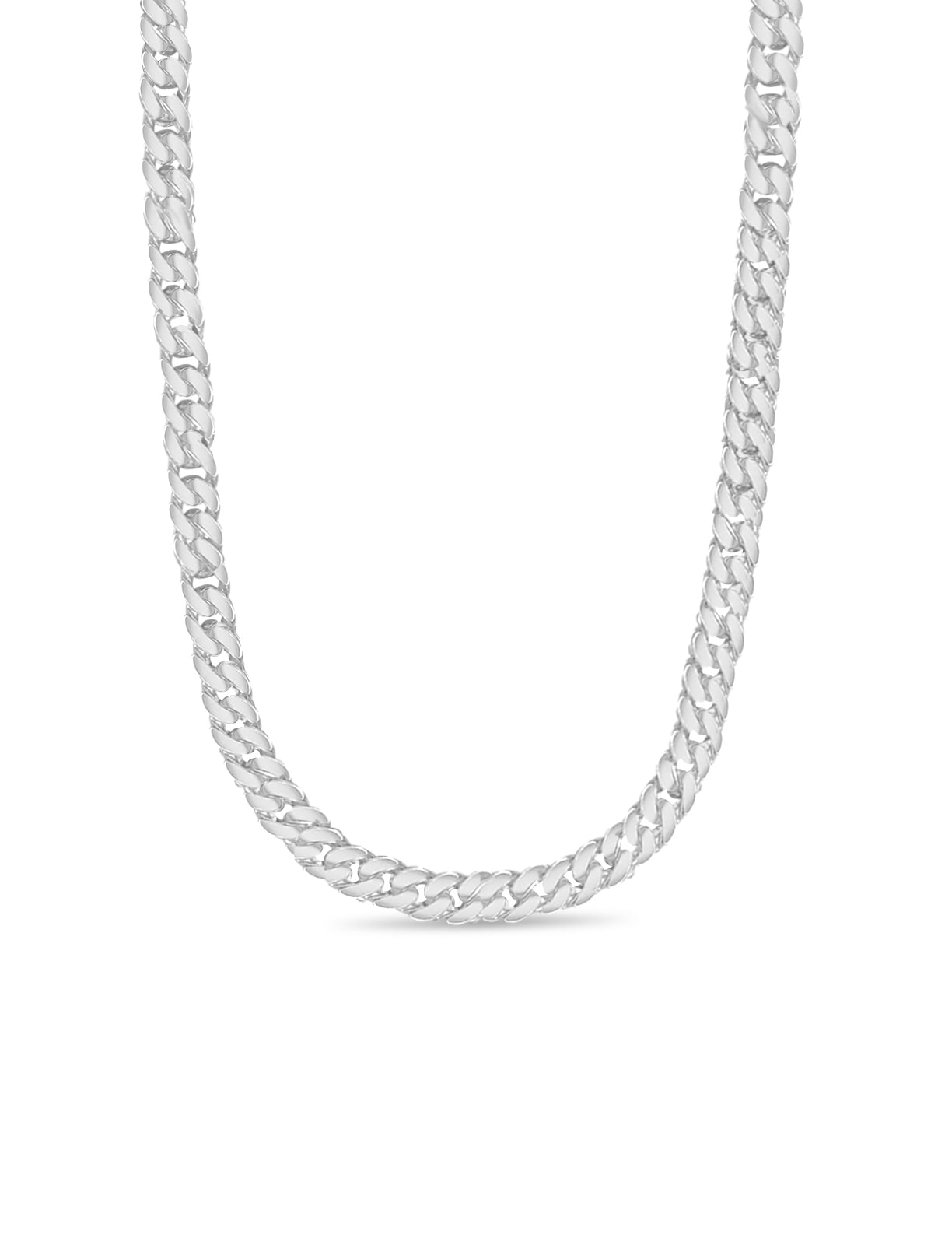 Handmade Solid Gold Curb Necklace , 9mm