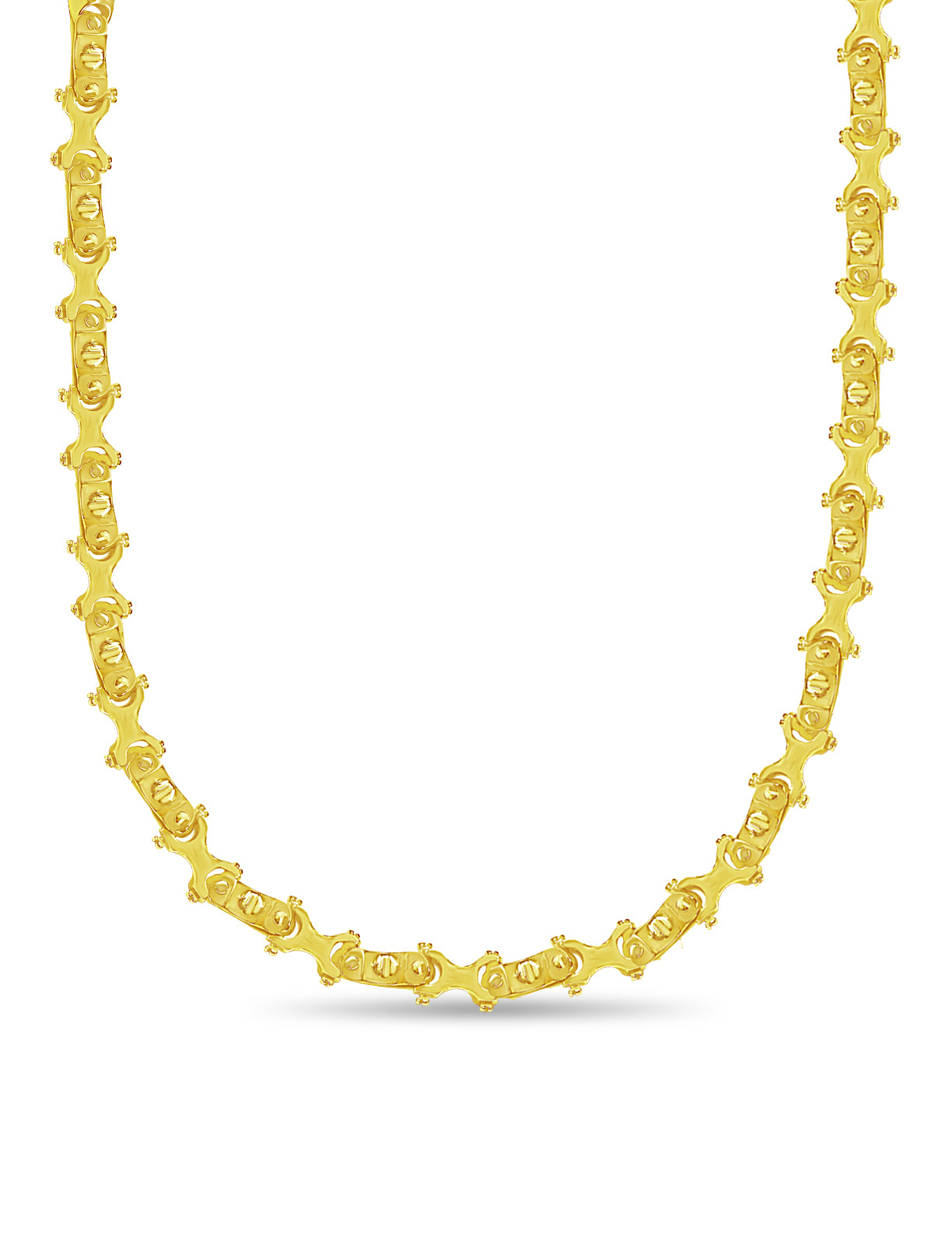Handmade Solid Gold Equestrian Necklace , 9mm