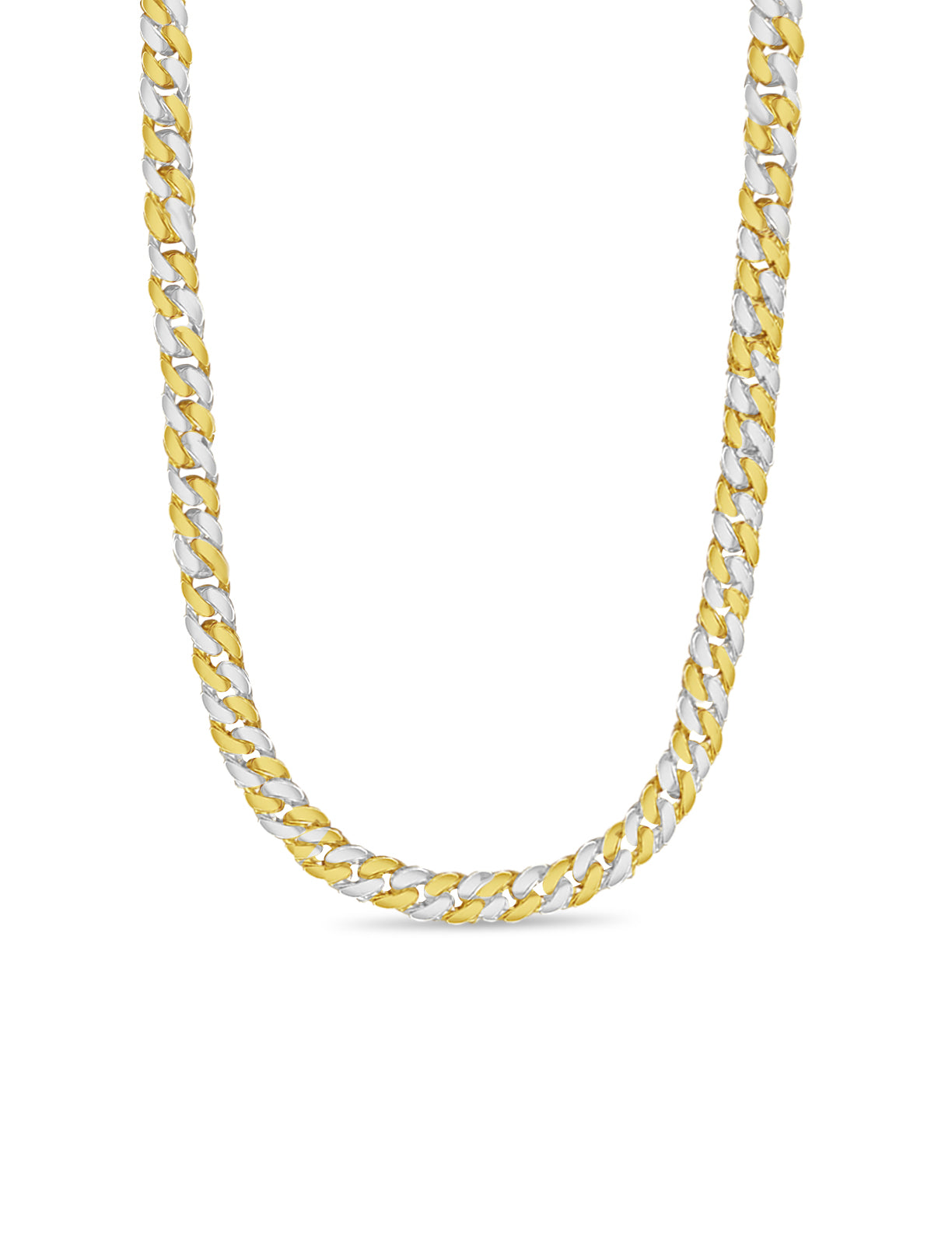 Handmade Solid Gold Curb Necklace , 9mm