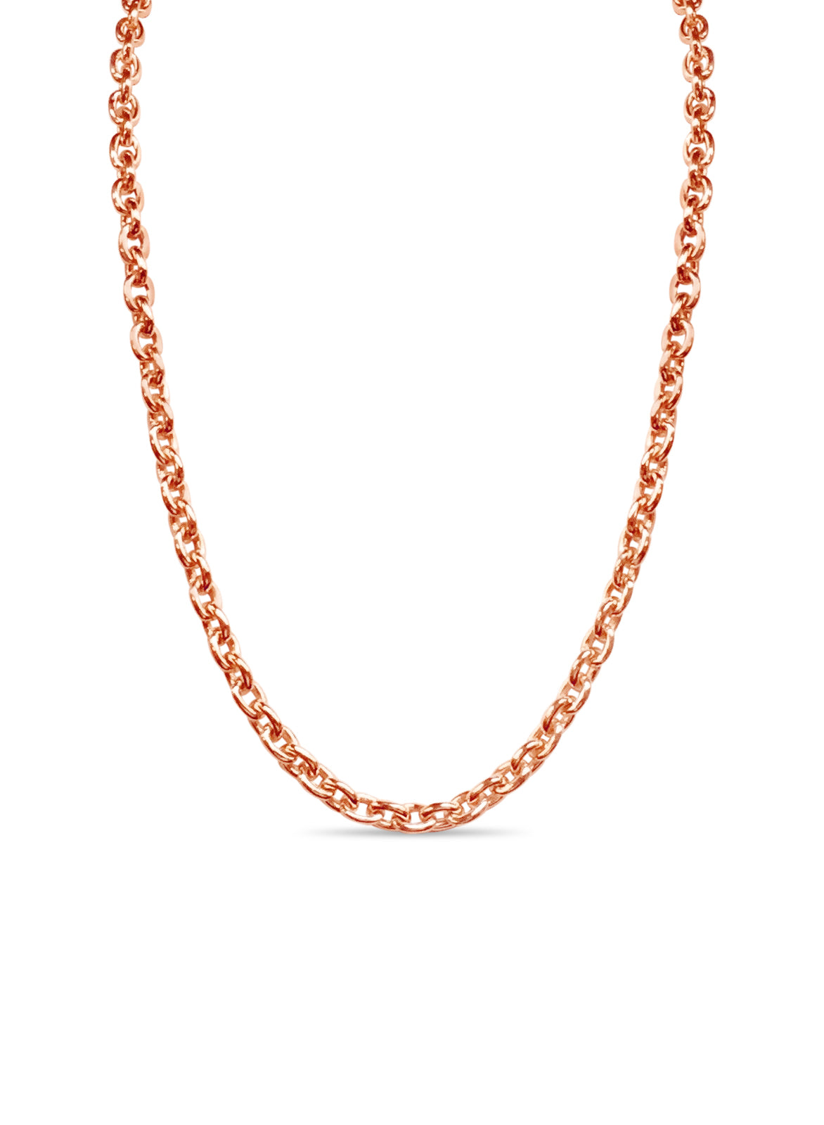 Handmade Solid Gold Fancy Rolo Necklace , 7mm