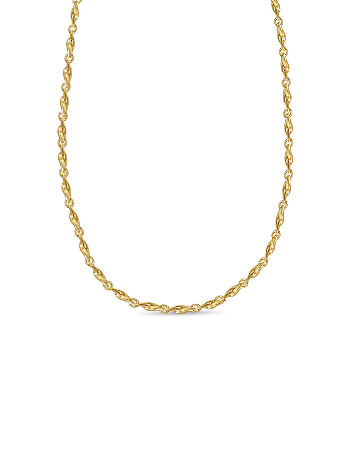 Handmade Solid Gold Twist Necklace , 5mm