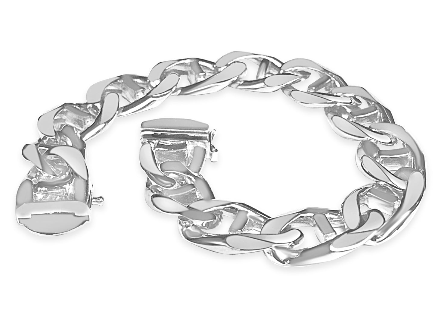 Handmade Solid Gold Mariner Bracelet , 15mm