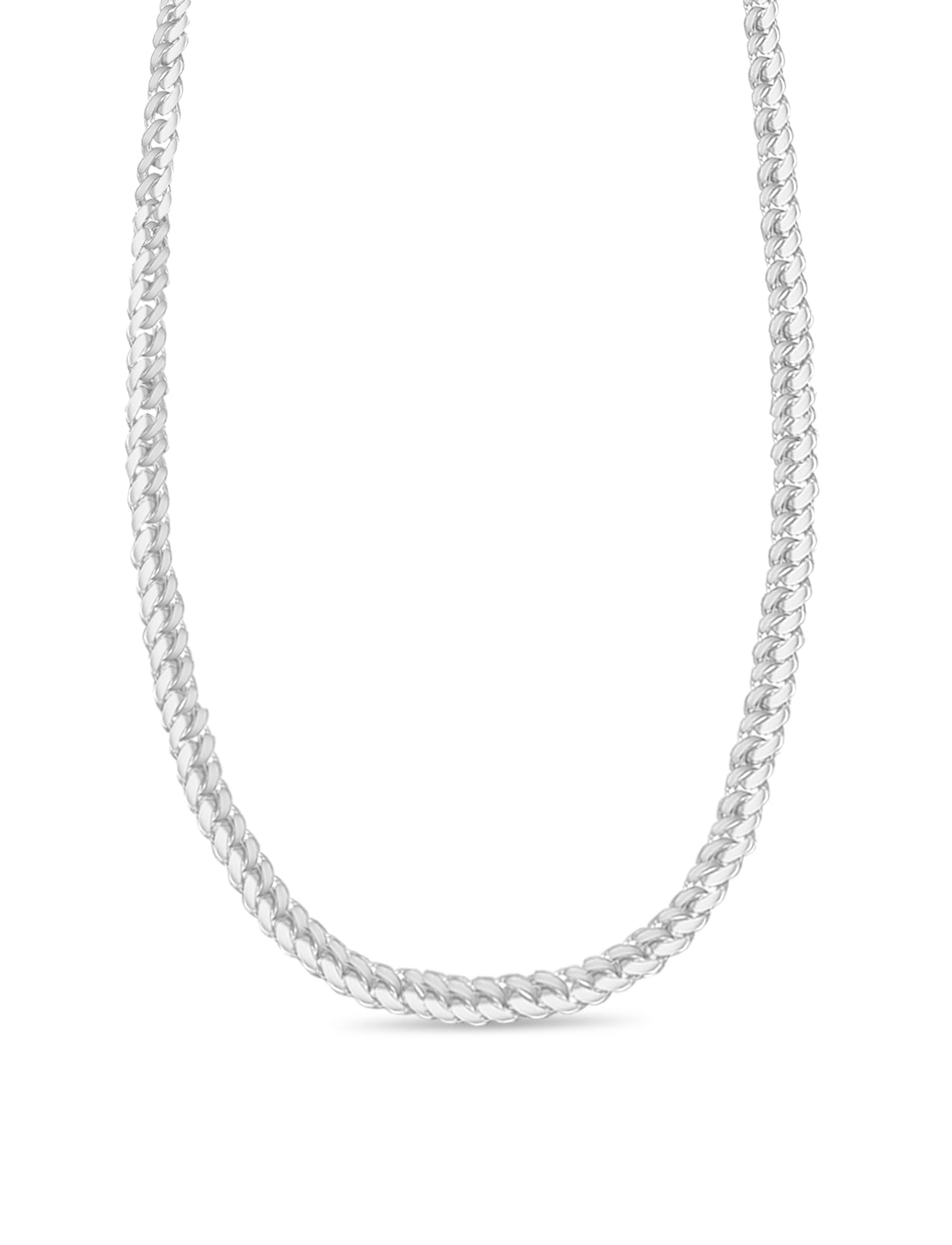 Handmade Solid Gold Curb Necklace , 7mm