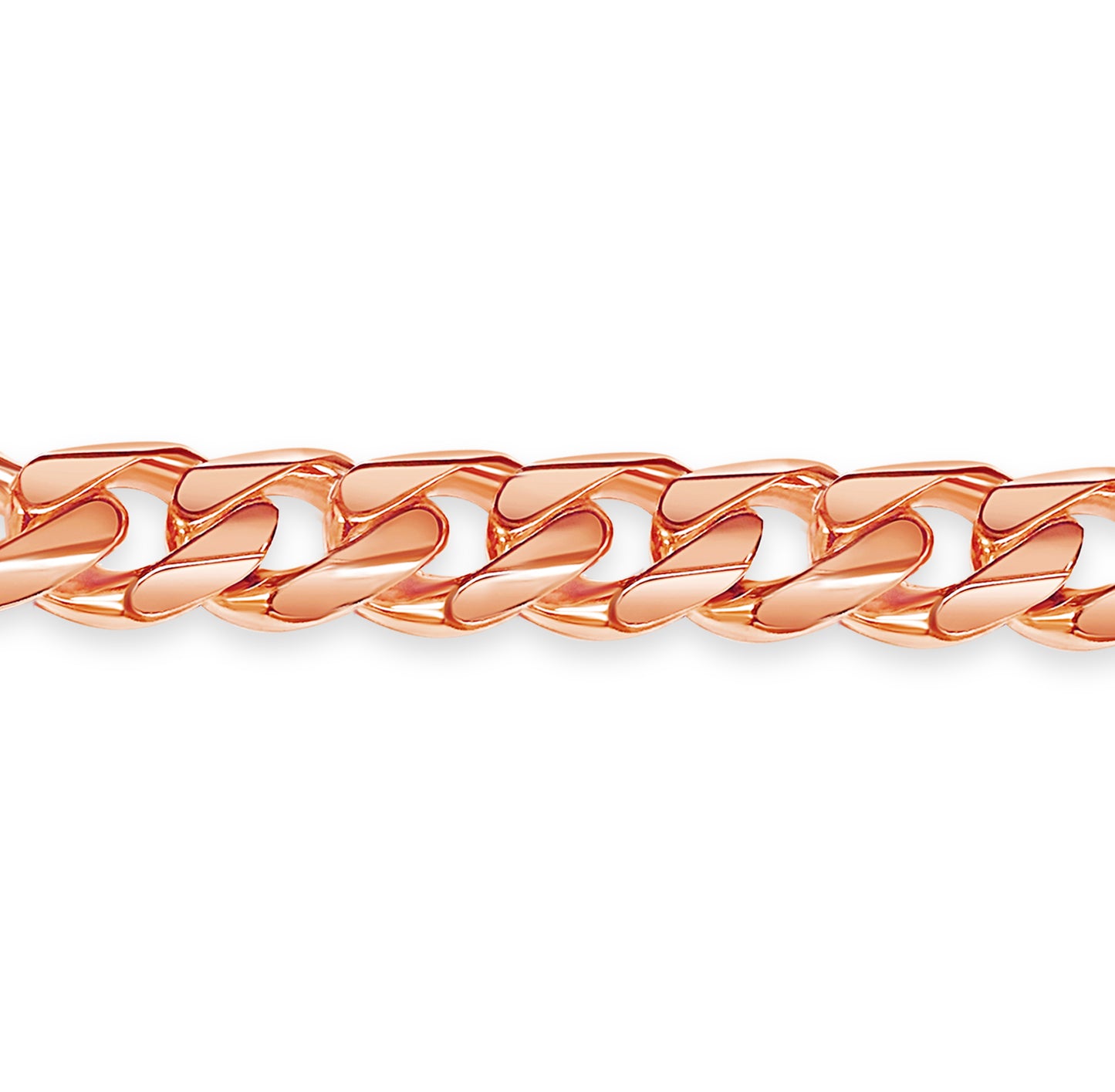 Handmade Solid Gold Curb Necklace , 13mm