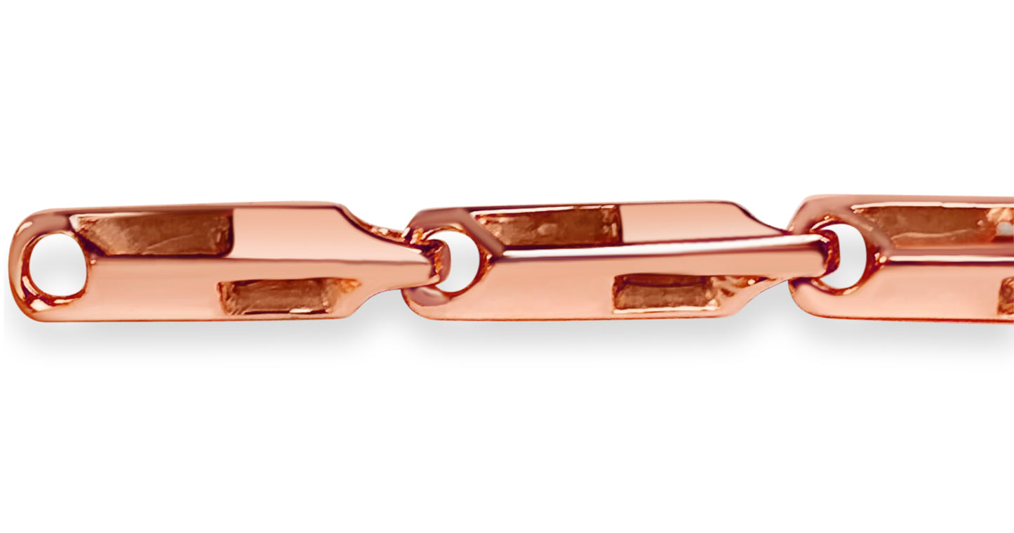 Handmade Solid Gold Square Tube Necklace , 5mm