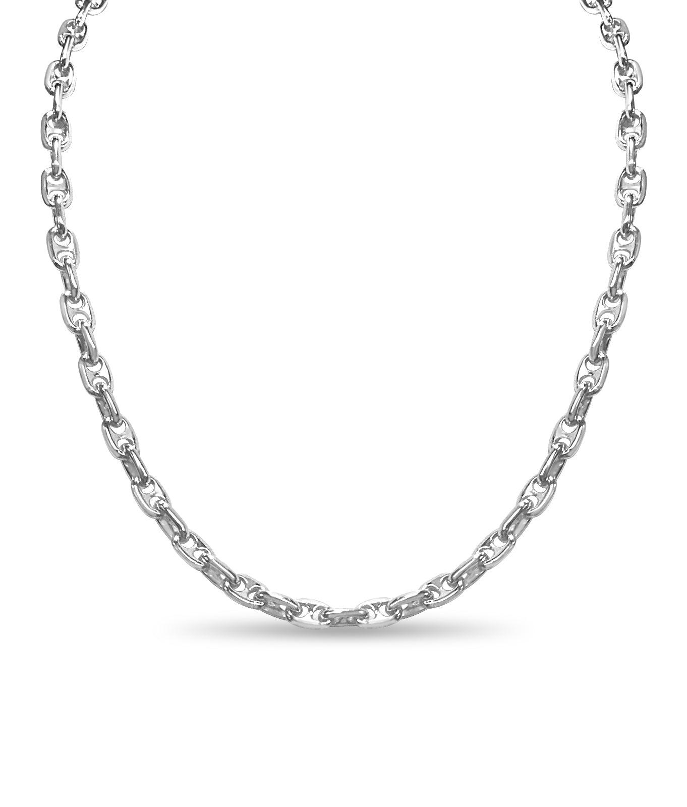 Handmade Solid Gold Anchor Mariner Necklace , 5mm