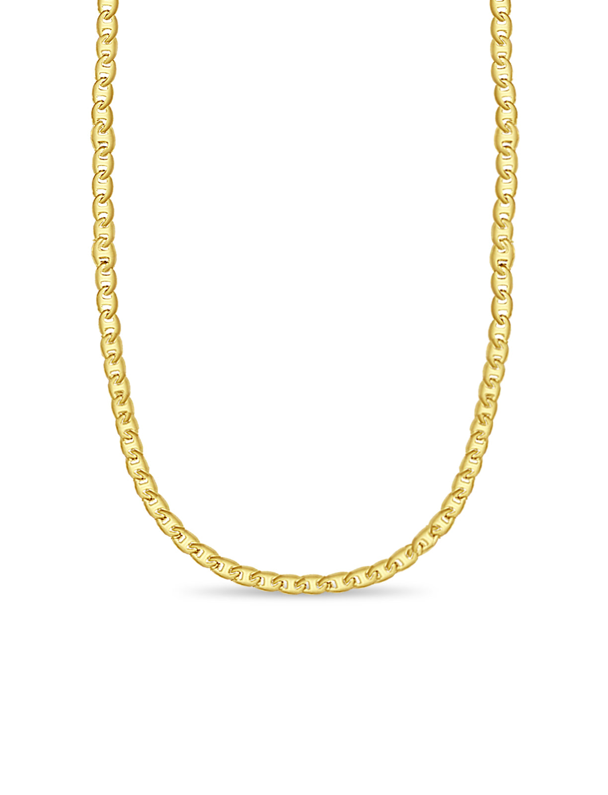 Handmade Solid Gold Mariner Necklace , 9mm