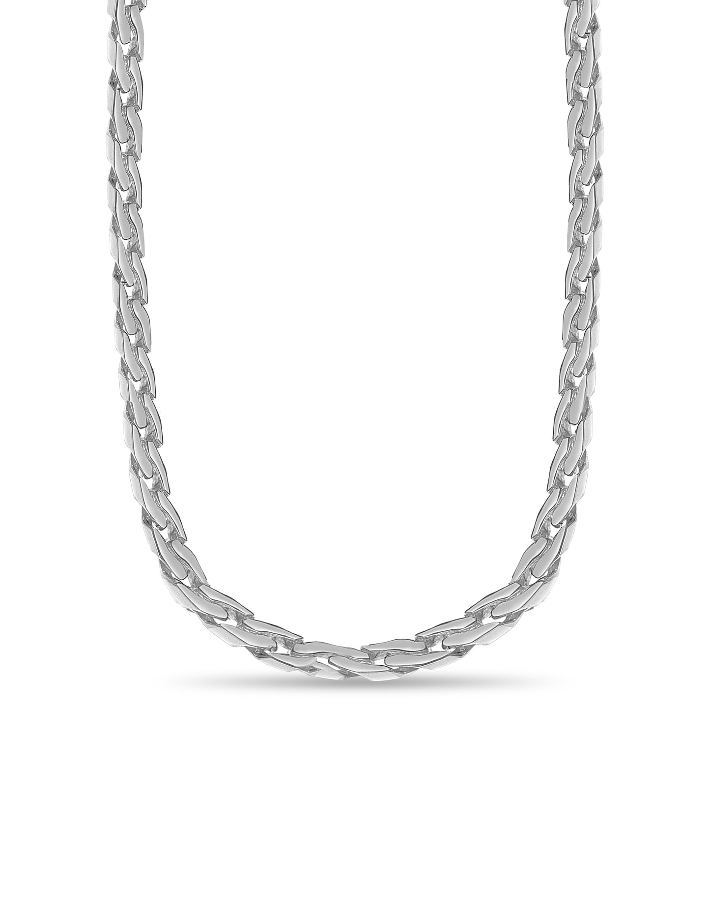 Handmade Solid Gold Curb Necklace , 15mm