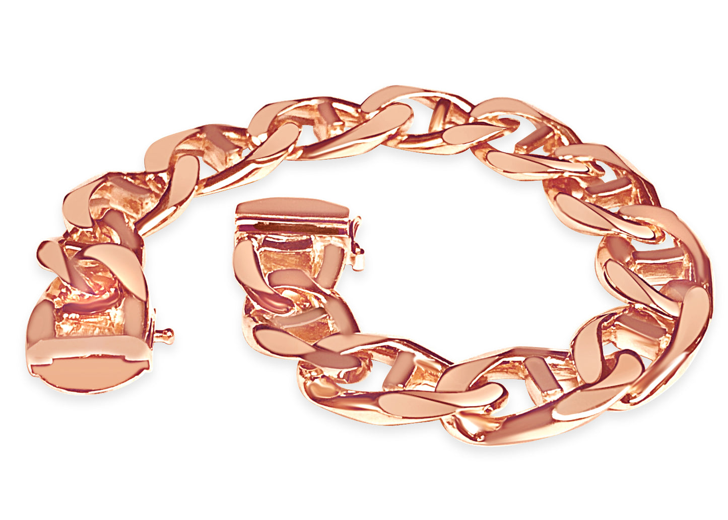 Handmade Solid Gold Mariner Bracelet , 15mm