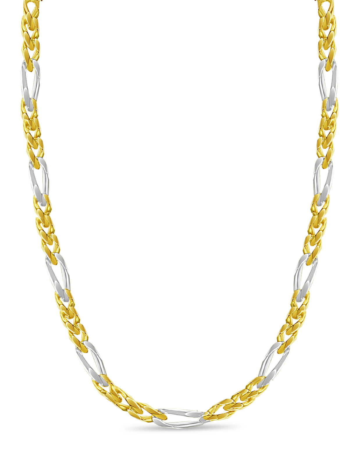Handmade Solid Gold Figaro Necklace , 12mm