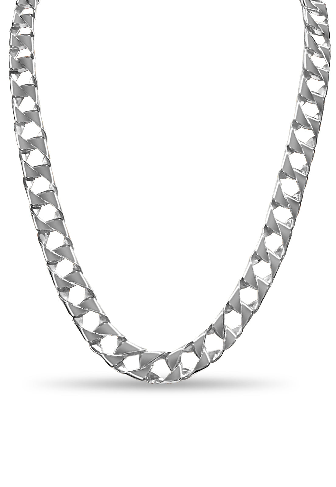 Handmade Solid Gold Curb Necklace , 11mm