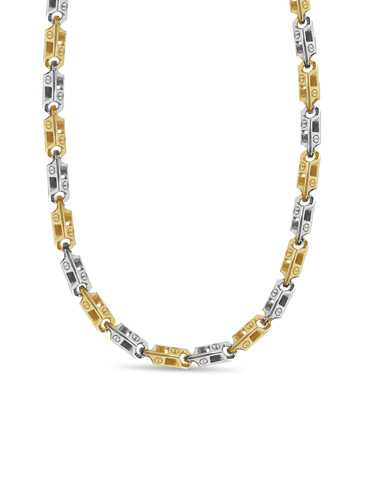Handmade Solid Gold Fancy Screw Necklace , 7mm