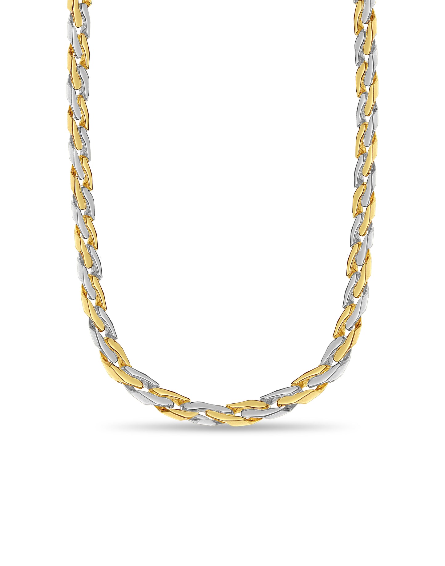 Handmade Solid Gold Curb Necklace , 15mm
