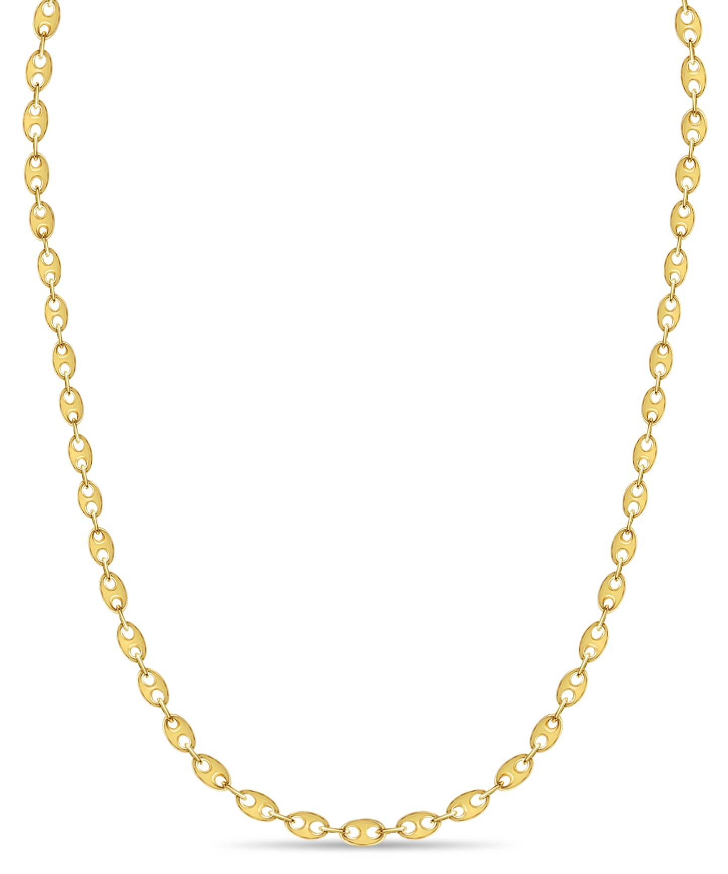 Handmade Solid Gold Mariner Necklace , 9mm