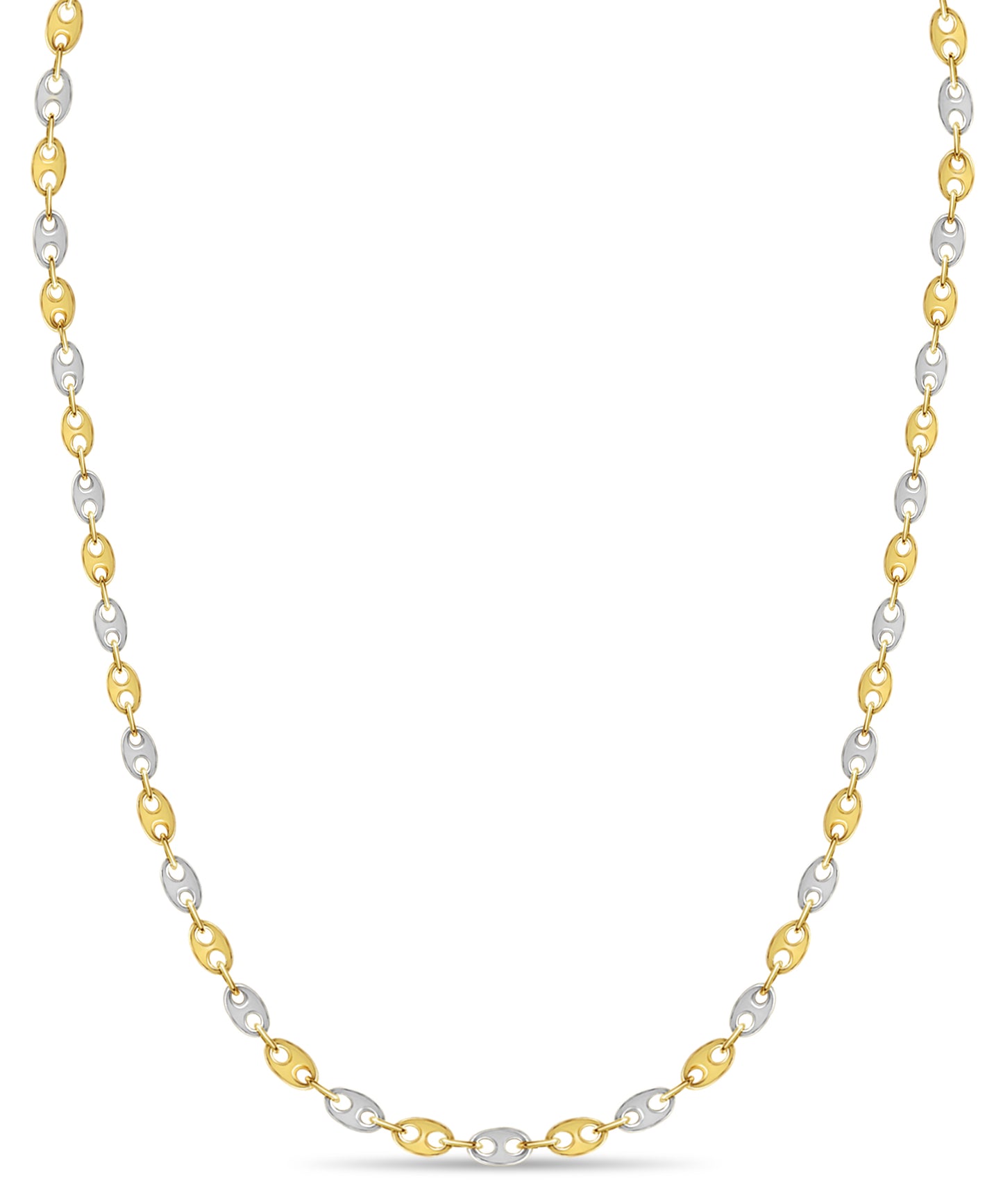 Handmade Solid Gold Mariner Necklace , 9mm