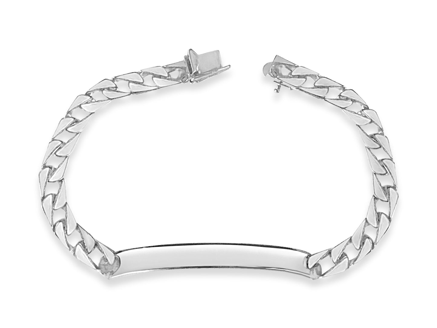 Handmade Solid Gold Curb Bracelet , 7mm