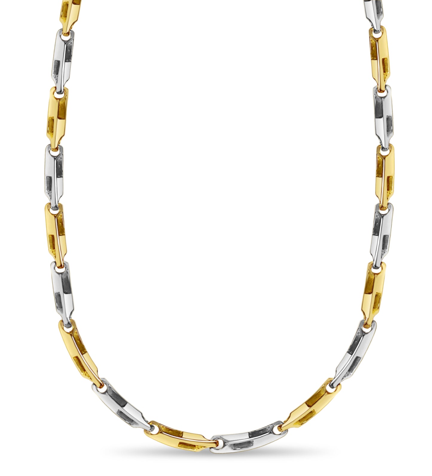 Handmade Solid Gold Square Tube Necklace , 5mm