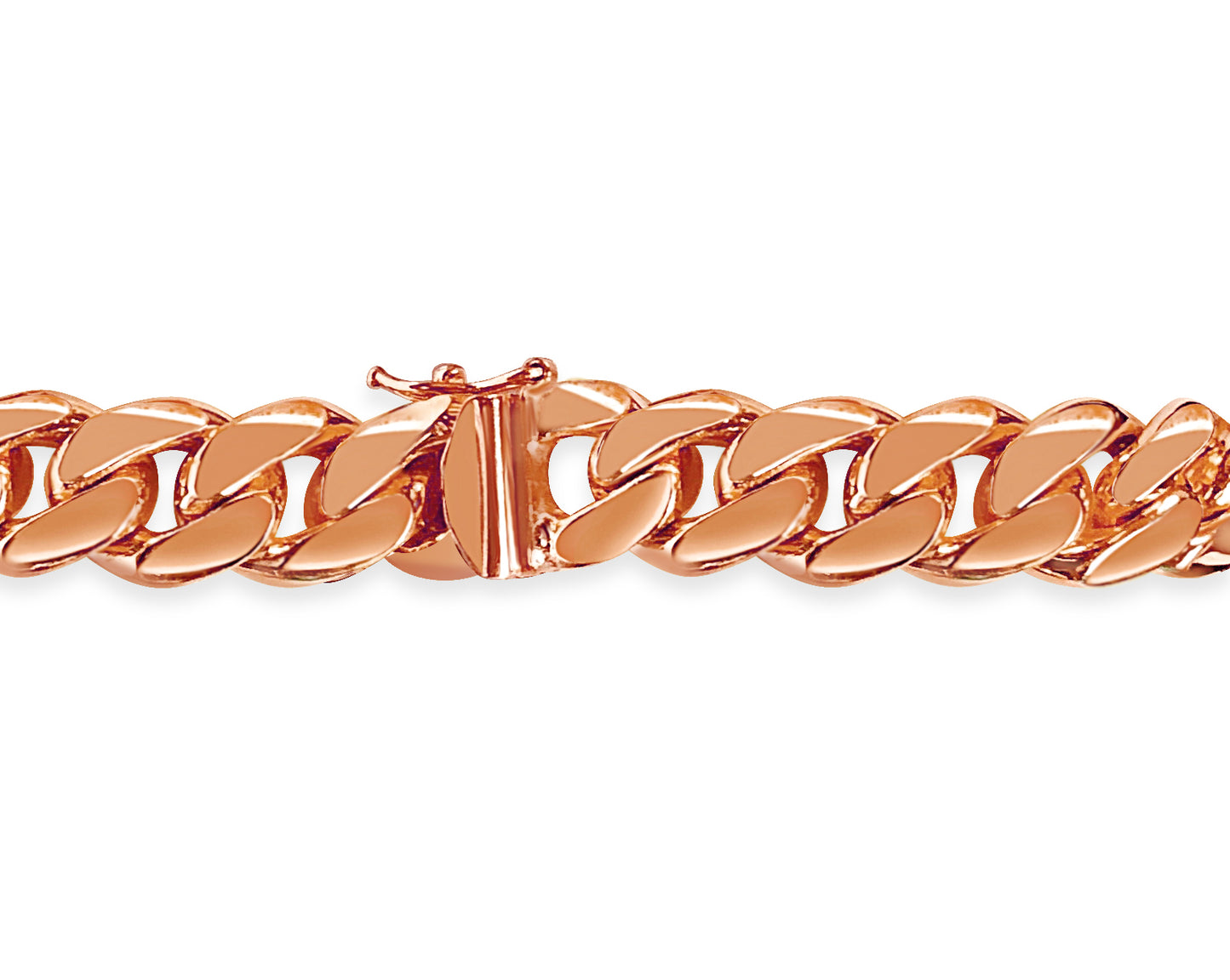 Handmade Solid Gold Curb Bracelet , 11mm