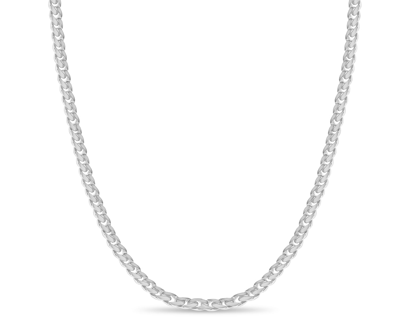 Handmade Solid Gold Curb Necklace , 11mm